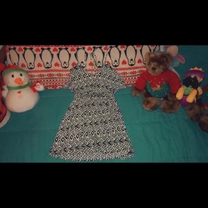 Black and white string dress